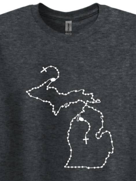 Sock Religious - Wholesale Screen Printed T-Shirt - Unisex - Michigan Rosary Catholic Adult T-shirt10