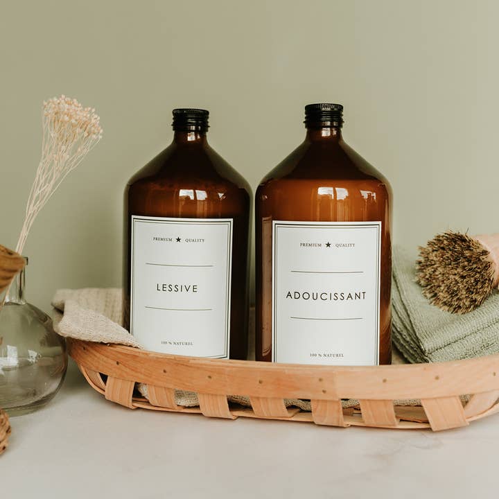 Les Flacons de l’Apothicaire – wholesale Oil/vinegar dispenser – Fabric Softener - Amber Bottle5