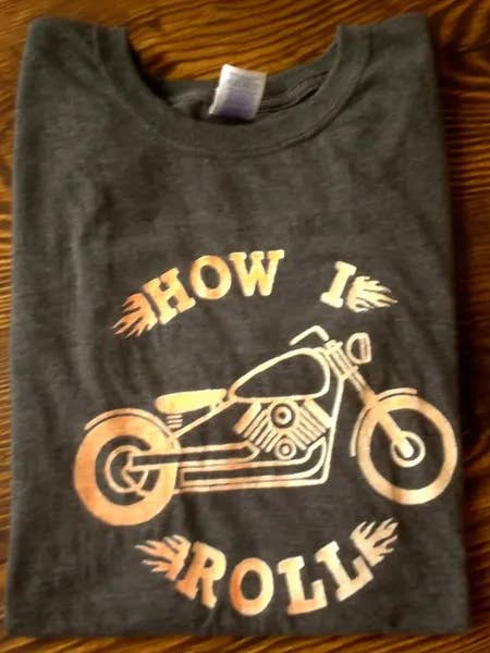 How I Roll-motorcycle - White for wholesale by Taproot Tees