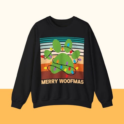 Heavy Blend™ Crewneck Sweatshirt "Merry Woofmas" für den Großhandel von Pawzlove