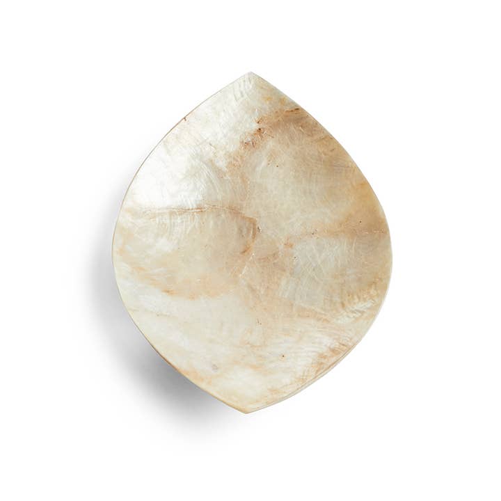 ByBazz - Wholesale Decorative Plate/Dish/Bowl - Schaaltje Schelp Capiz S Goud1