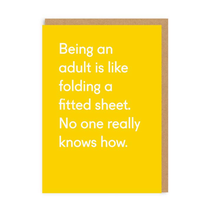 Ohh Deer - Wholesale Everyday Greeting Card - Folding A Fitted Sheet Greeting Card