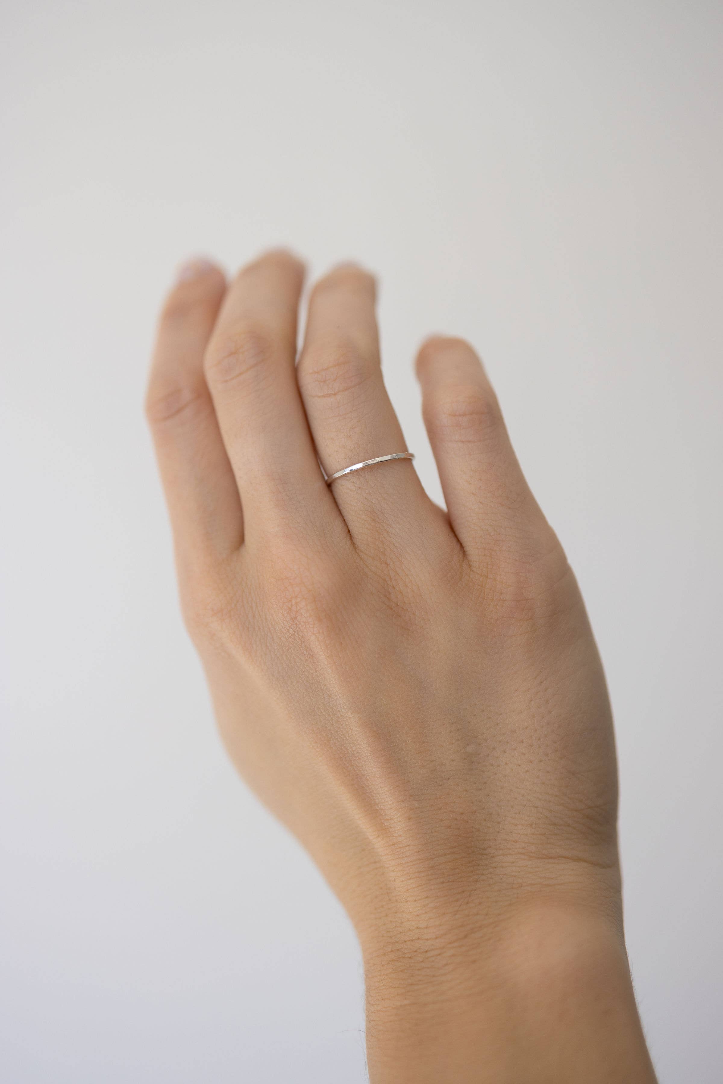 The Land of Salt - Wholesale Band/Stacked Ring - Hammered Stacking Ring in Sterling Silver2