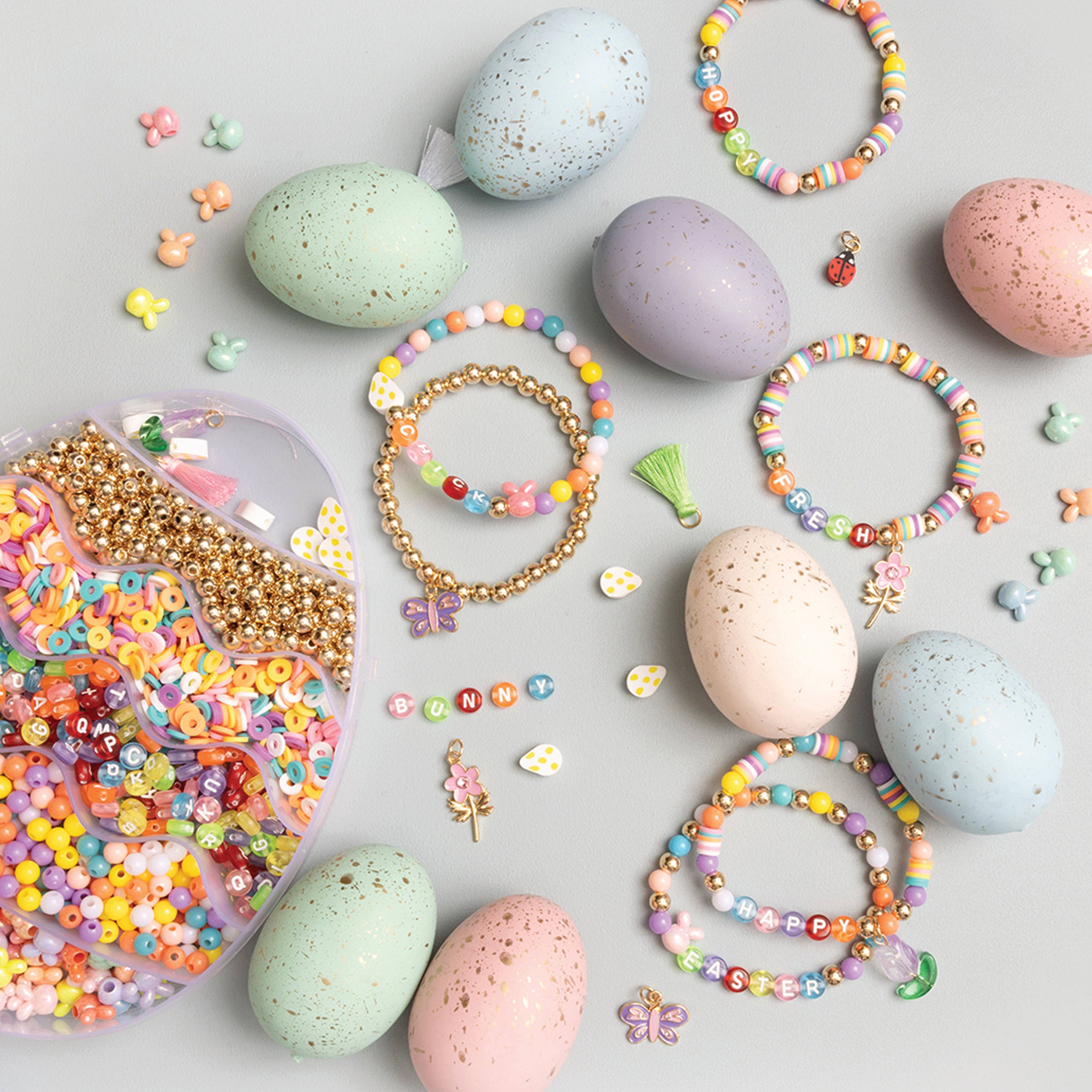 Jewelry Made by Me - Wholesale DIY Jewelry - Kids - Easter Egg Spring Brights Multicolor Letter Bead Kit1