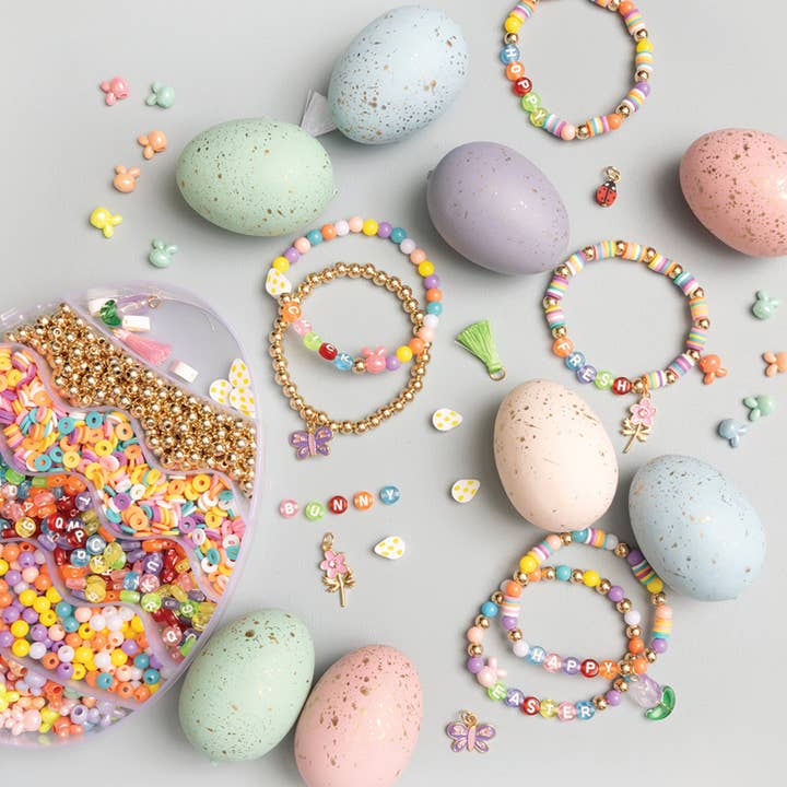 Jewelry Made by Me - Wholesale DIY Jewellery – Child - Easter Egg Spring Brights Multicolor Letter Bead Kit1