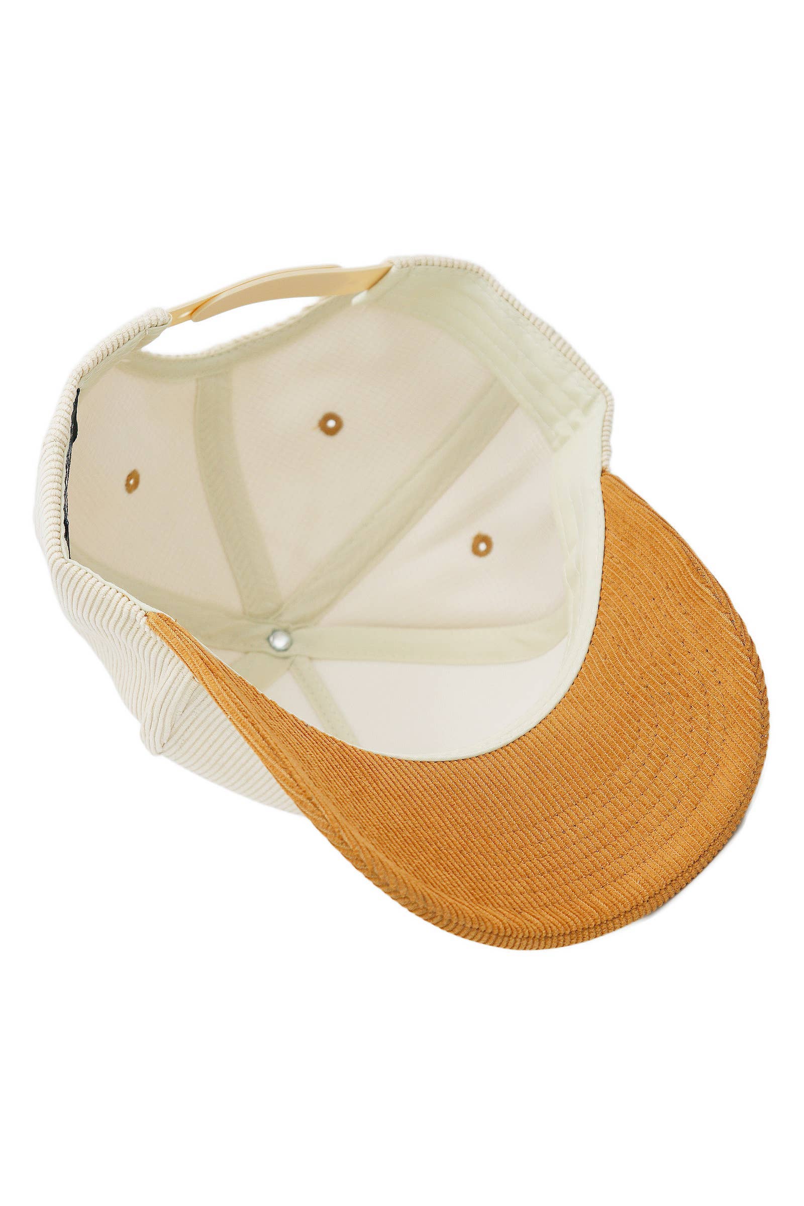 Cap Zone - Wholesale Baseball Cap - Unisex - Premium Corduroy Beige Upper Baseball Cap12