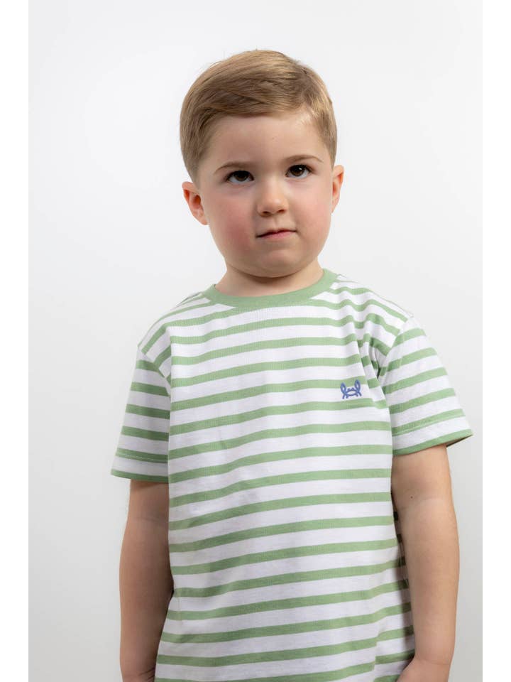 Custi Mikelo: Men's Clothing & Christmas Gifts - Vendita all'ingrosso Maglietta - Bambini - Maglietta a righe verde per bambini | Marsella1