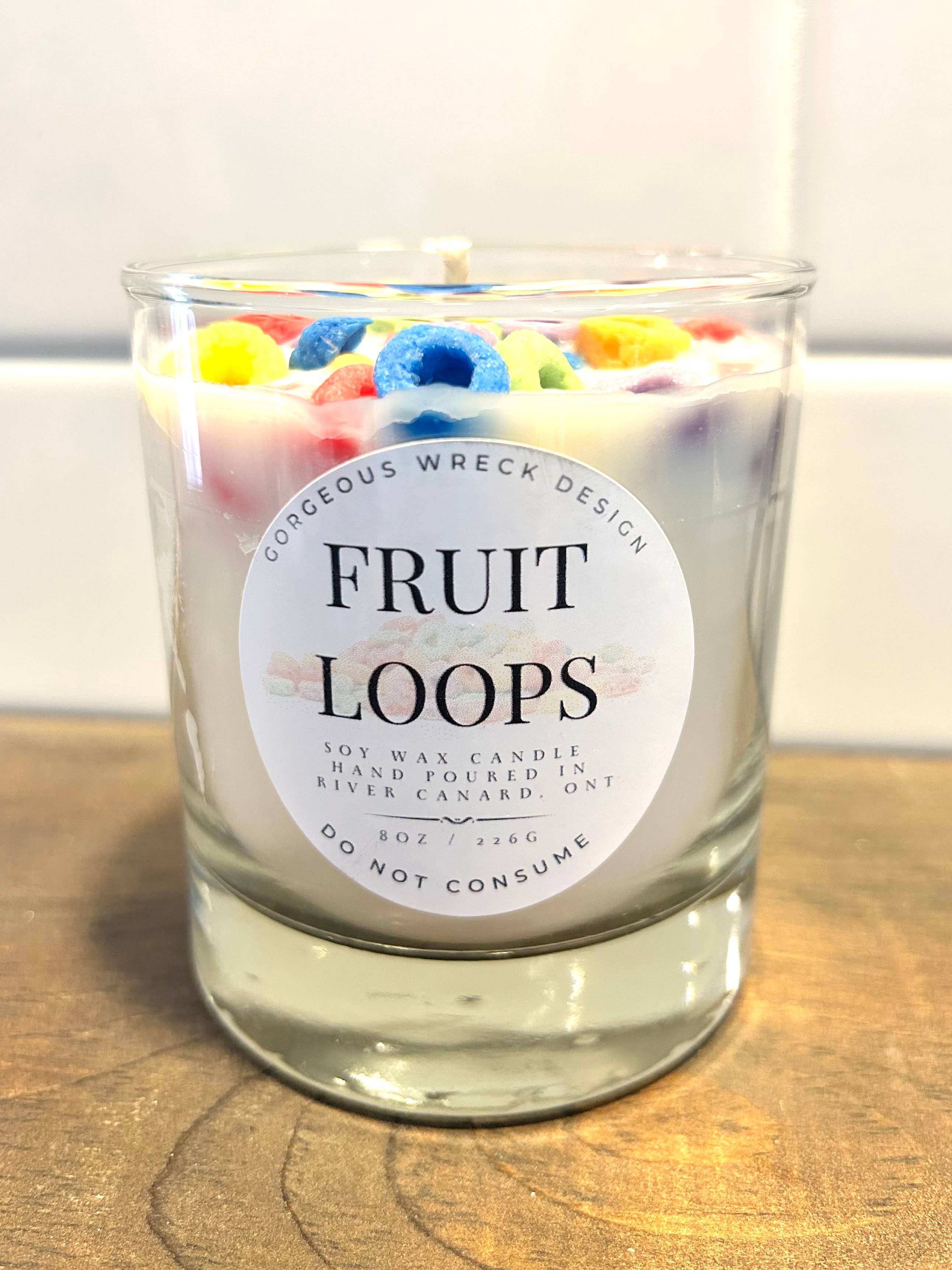 Gorgeous Wreck Design - Wholesale Novelty Candle - Fruit Loops Dessert Candle2