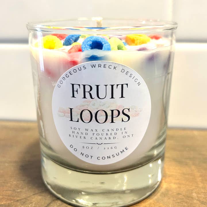 Gorgeous Wreck Design - Wholesale Novelty Candle - Fruit Loops Dessert Candle2