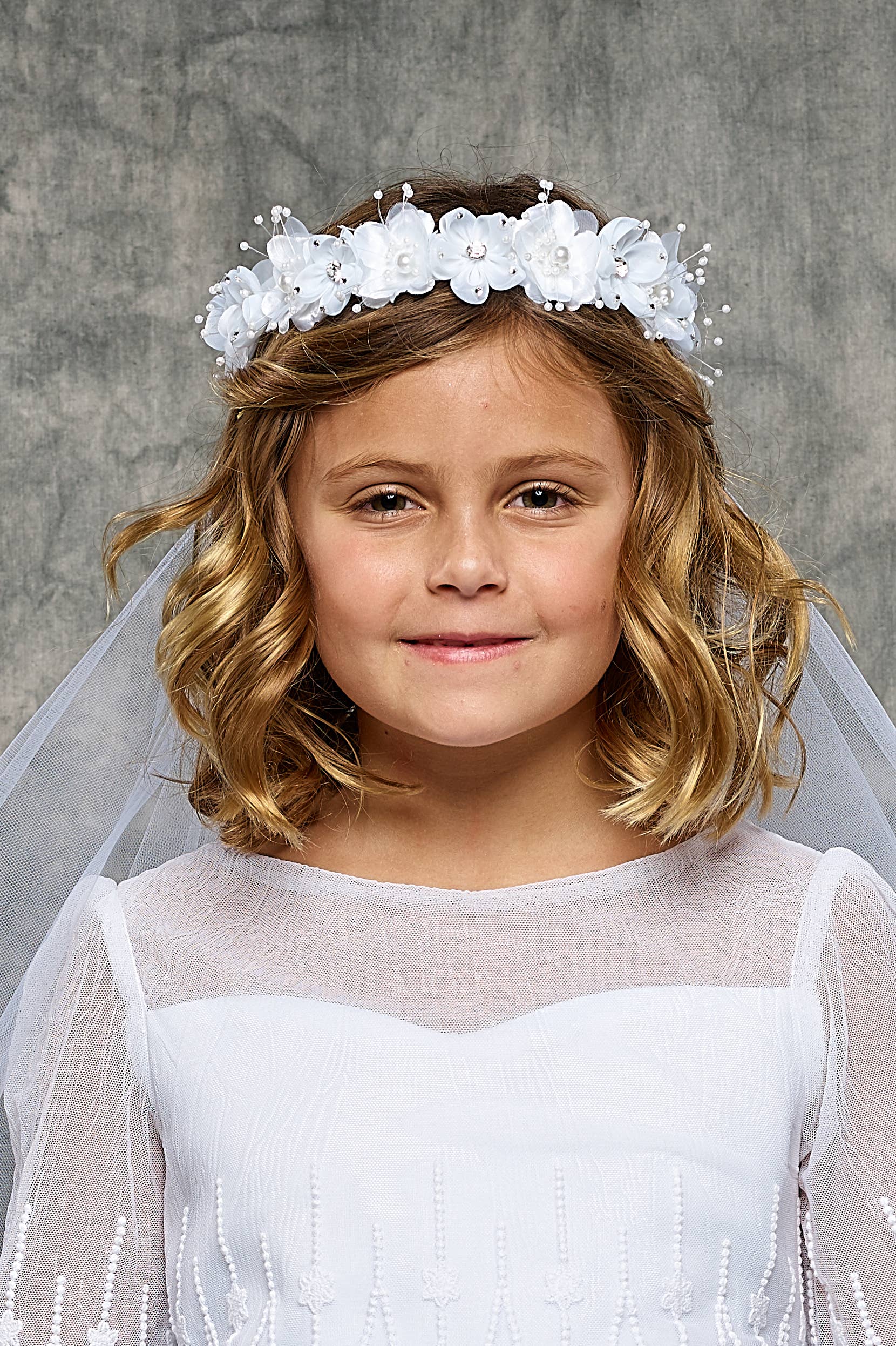 Kid's Dream - Wholesale Costume - Kids - Gem Pearl Flower Crown Veil