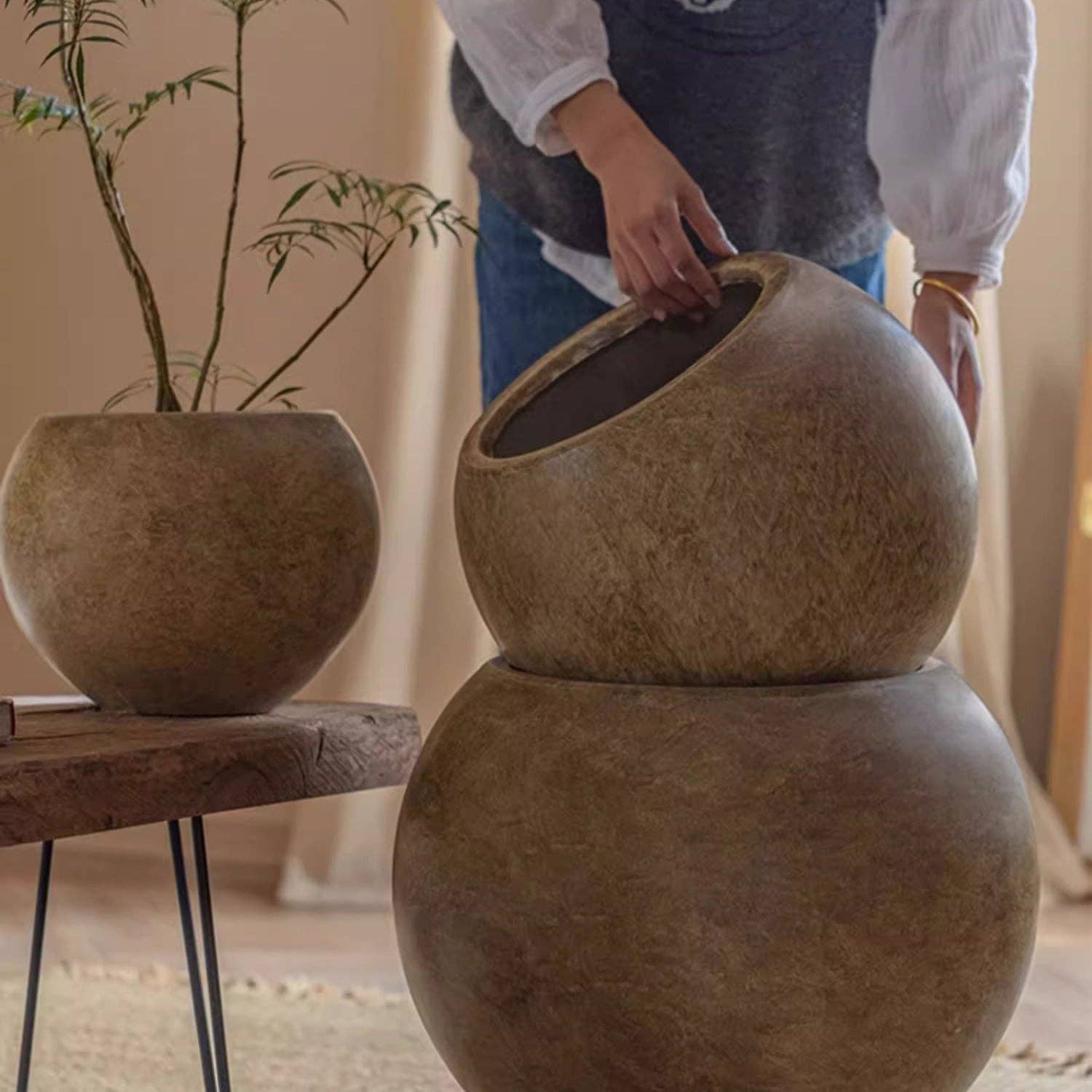 Rustic Reach - Vente Pot - Pot rond en argile et magnésium2