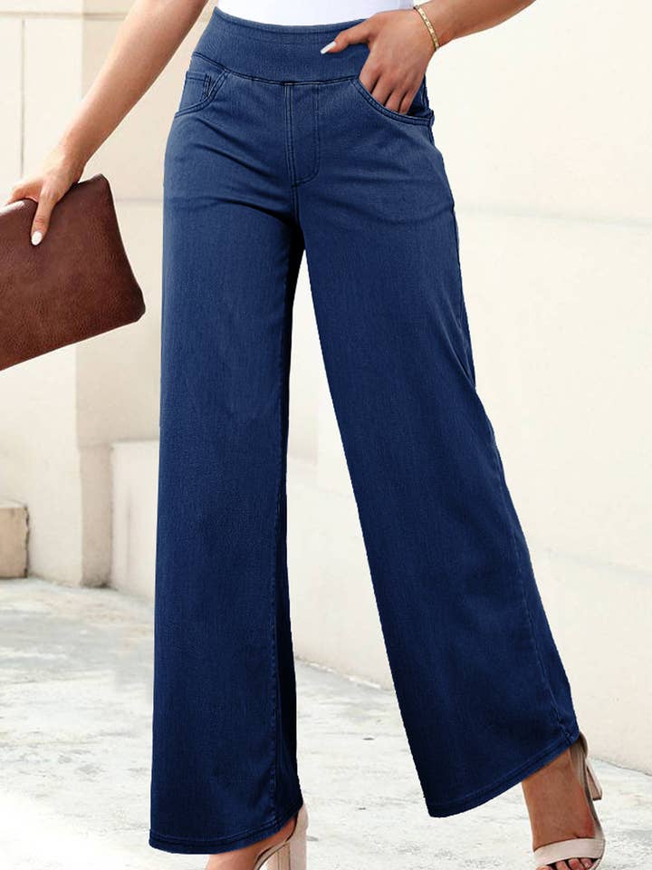 Raven Medium Wash Straight Leg Loose Casual Jeans for wholesale by Threaded Pear