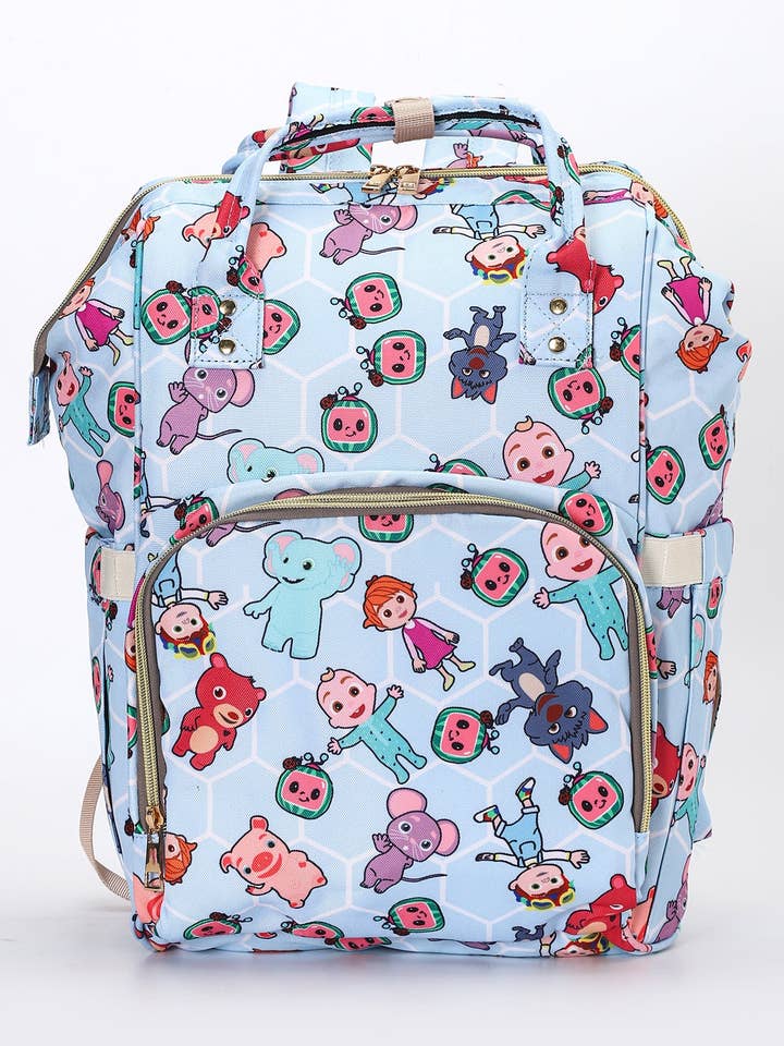 Light Blue Diaper backpack for wholesale by sassy kids palace
