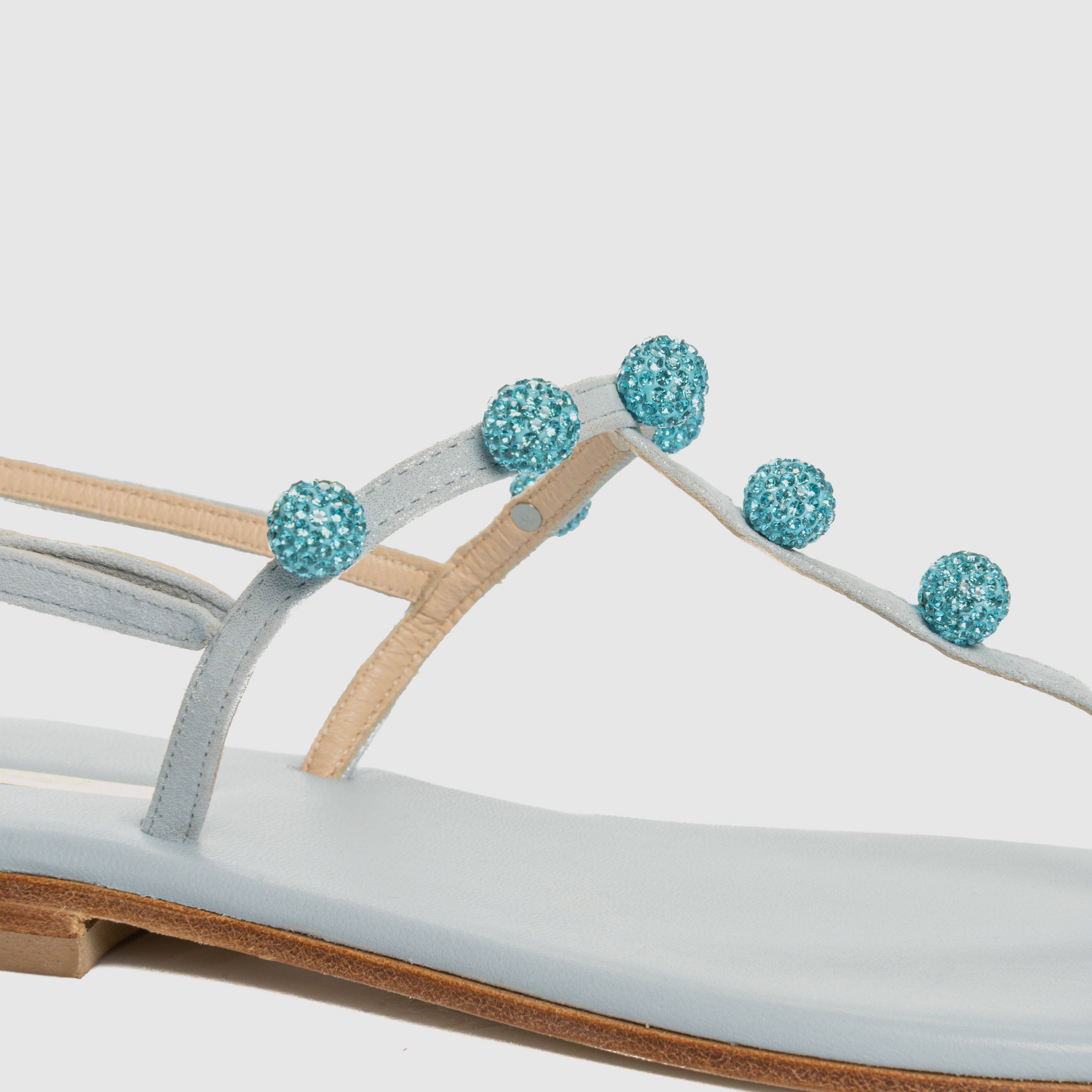 Paola Fiorenza Capri – wholesale Sandals – Women's – Atmosphere flip flop sandal in glitter suede3