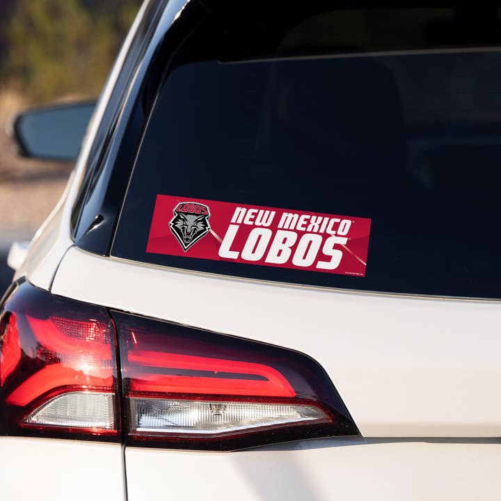 Rico Industries - Wholesale Sticker - NCAA New Mexico Lobos 3" x 12" Bumper Sticker2