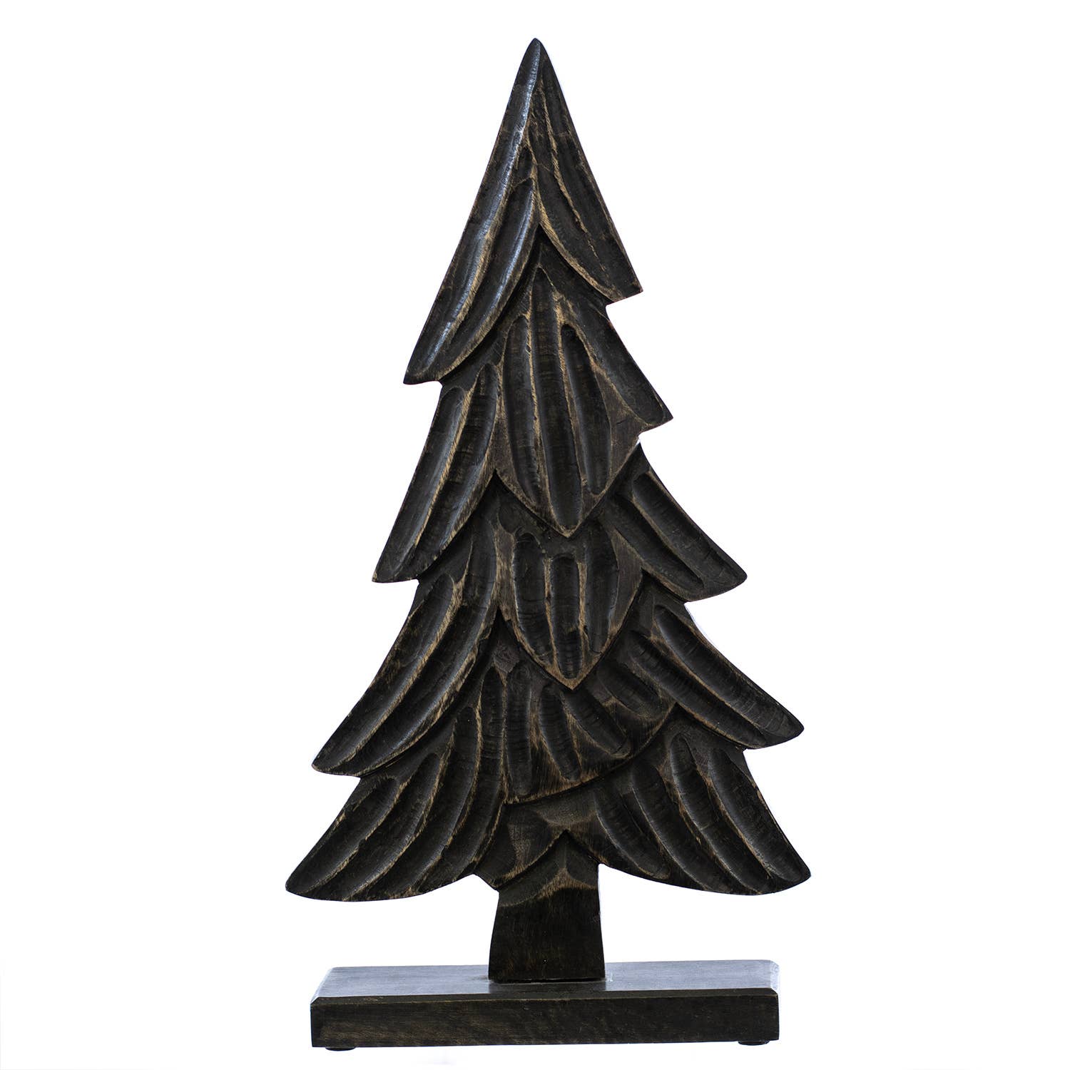 Oak Street Wholesale - Wholesale Decorative Tabletop Object - Carved Wooden Tree LG0