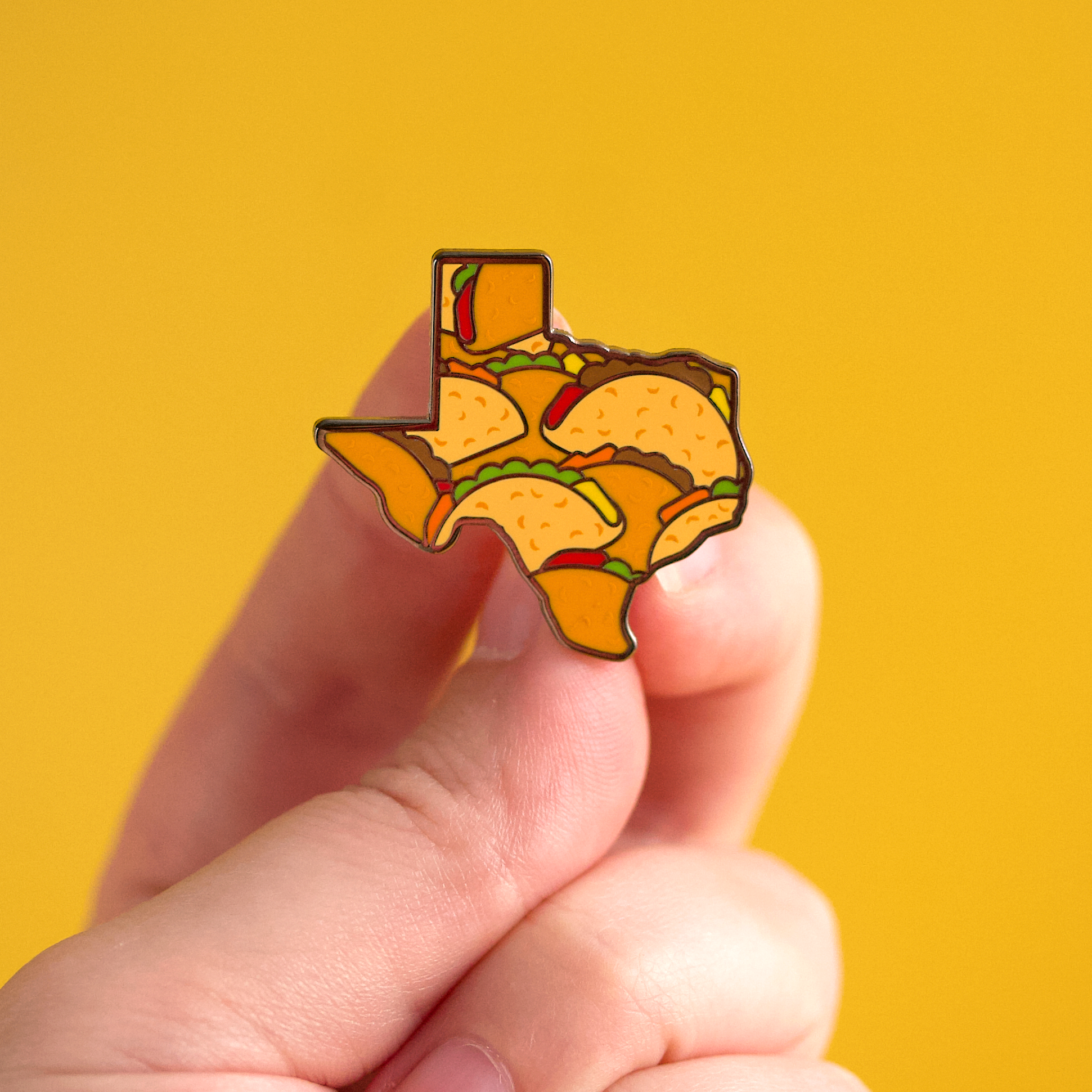 LuxCups Creative - Wholesale Lapel Pin/Button - Texas Tacos Pin4