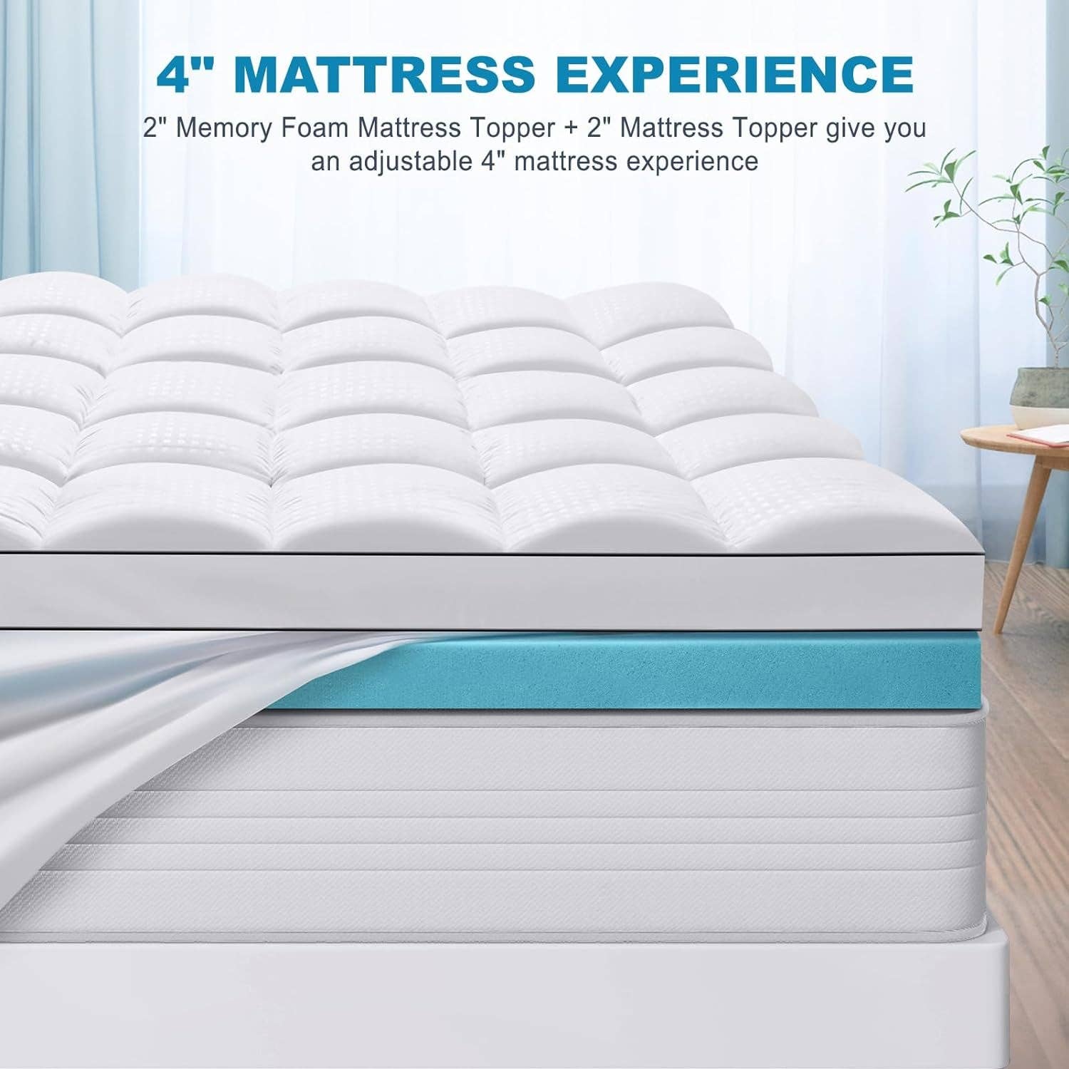 ShipItFurniture - Wholesale Mattress Pad/Protector - Queen Size Cooling Gel Memory Foam Mattress Topper5