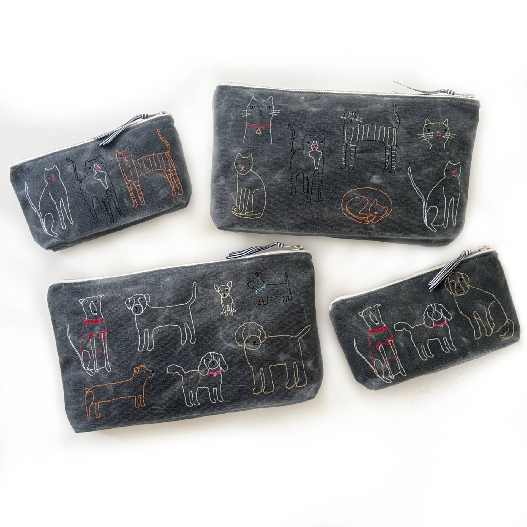 K Studio - Wholesale Pouch - Women's - Dogs Waxed Canvas Pouch1