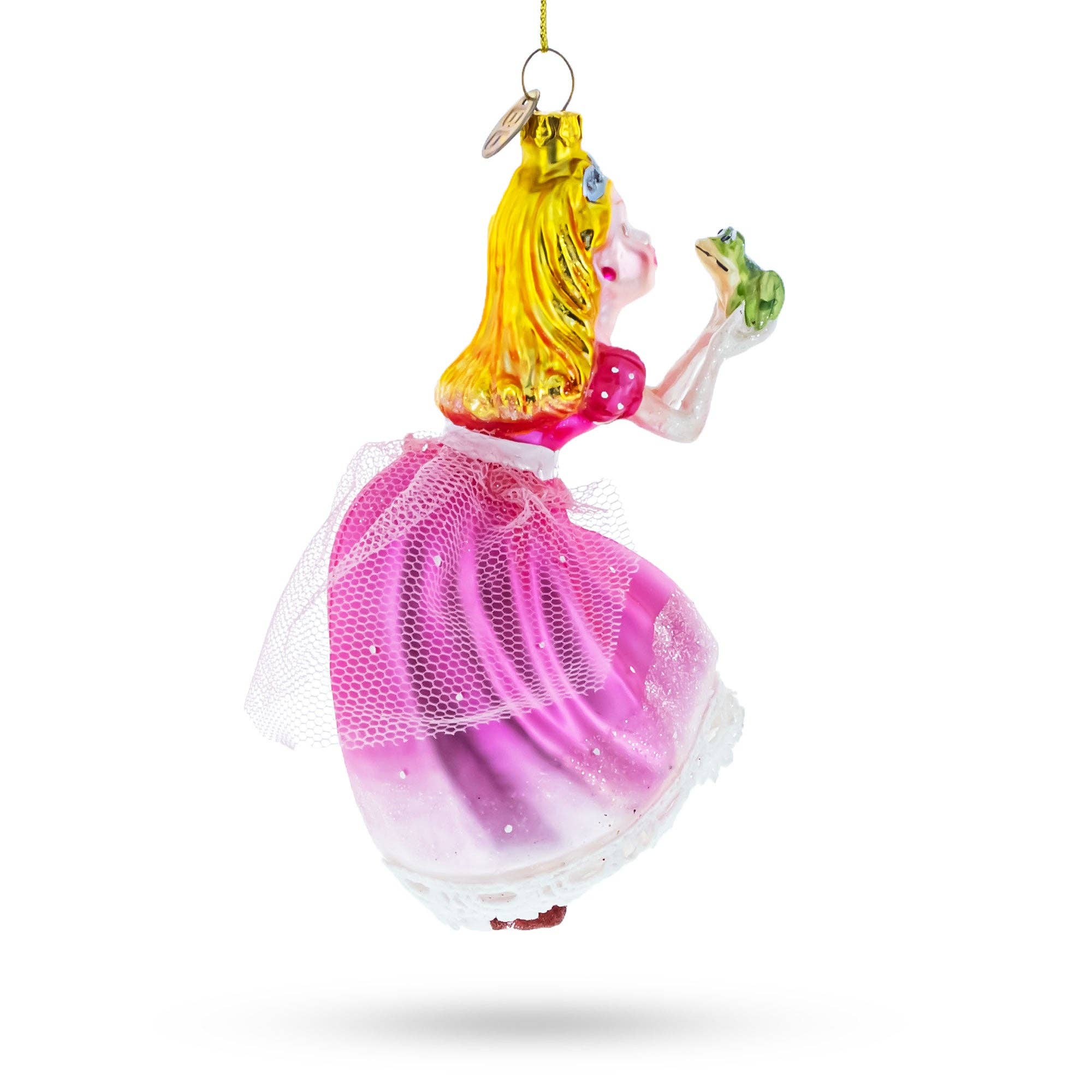 BestPysanky - Wholesale Ornament - Princess Kissing Frog Prince Glass Ornament3