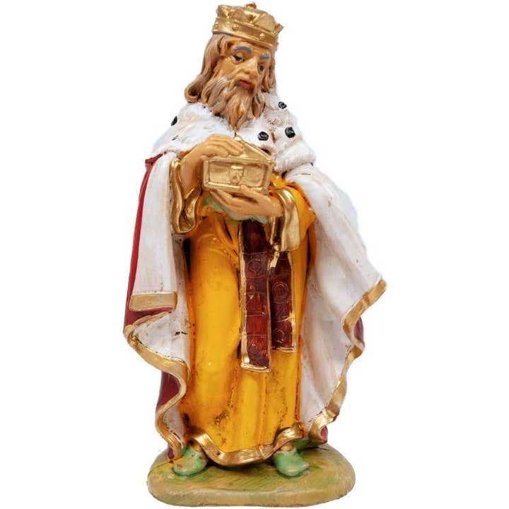 Village Gift Importers - Vente Figurine décorative - Figurine de crèche Venerare King Melchior Wise Man | 5 pouces