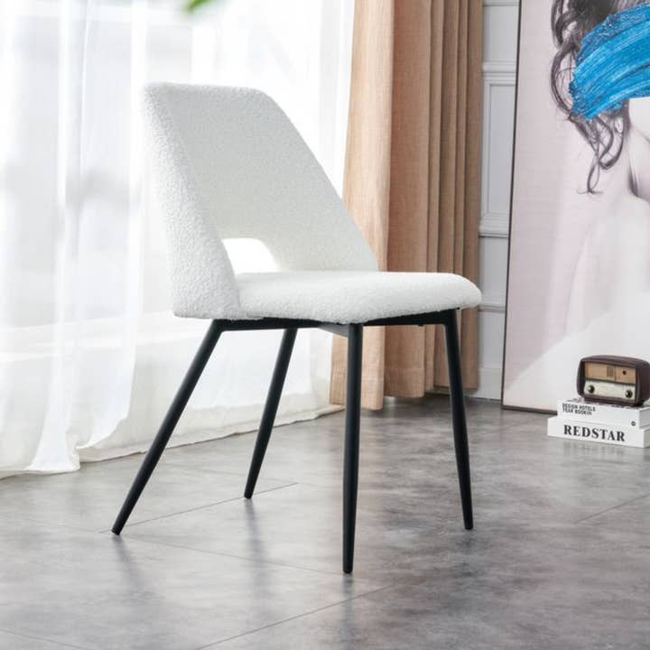 Bella Boucle Upholstered Side Chair for wholesale by Module Interior