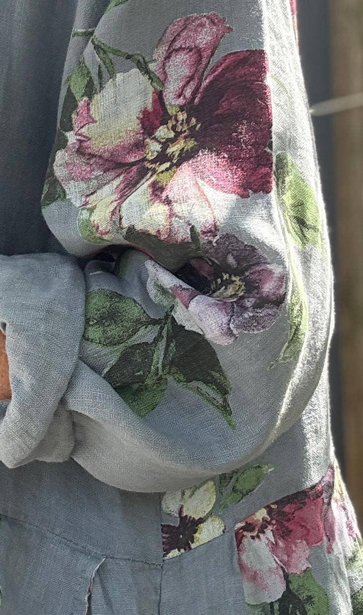 LINEN & COTTON HOUSE - Wholesale Jacket - Women's - JACKET 1142 FLOWERS LINEN MATERIAL WITH POCKETS19