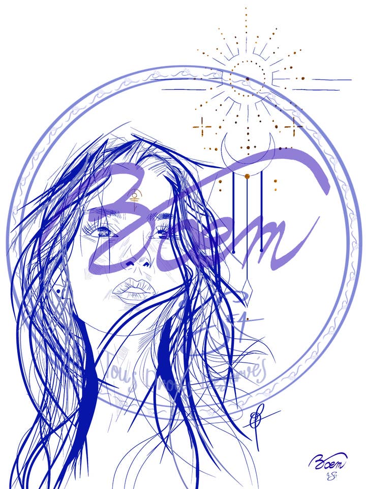 Illustrazione - La gente sorge con il sole Capri per la vendita all'ingrosso da parte di BOĒM & SEA