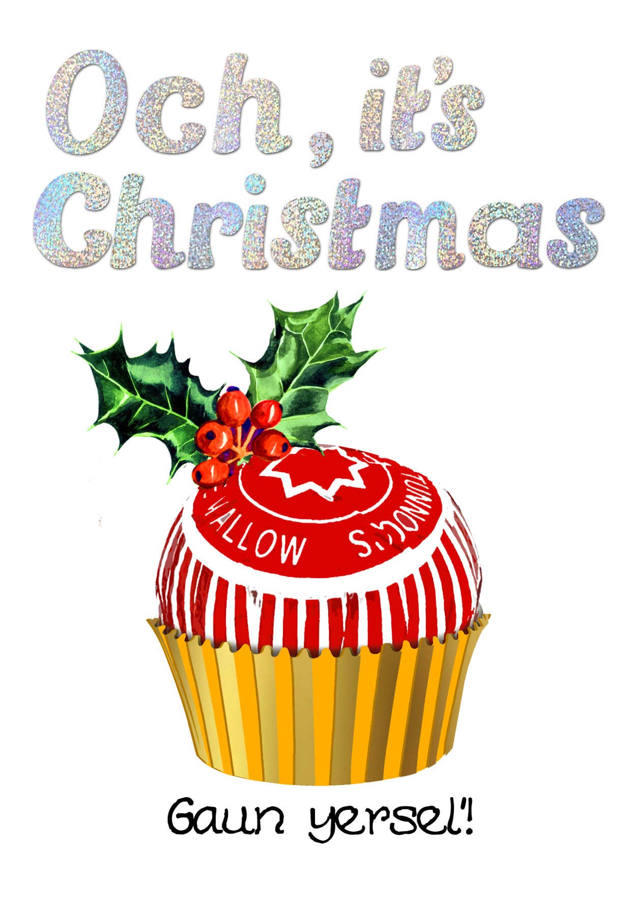 Wee Wishes – wholesale Christmas card – CHRISTMAS GAUN Yerse' Teacake Christmas Card1