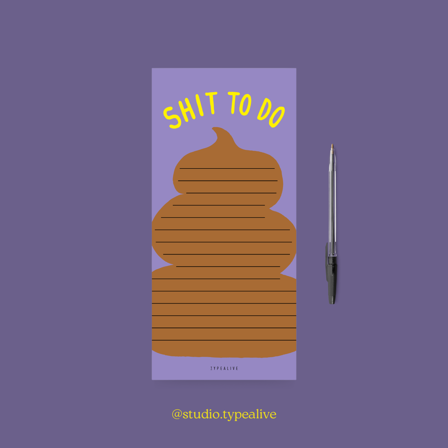 typealive - Wholesale Notepad - Notepad "narrow" / Shit To Do5