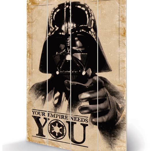 Star Wars (Your Empire Needs You) Wooden Wall Art for wholesale by The Art Group