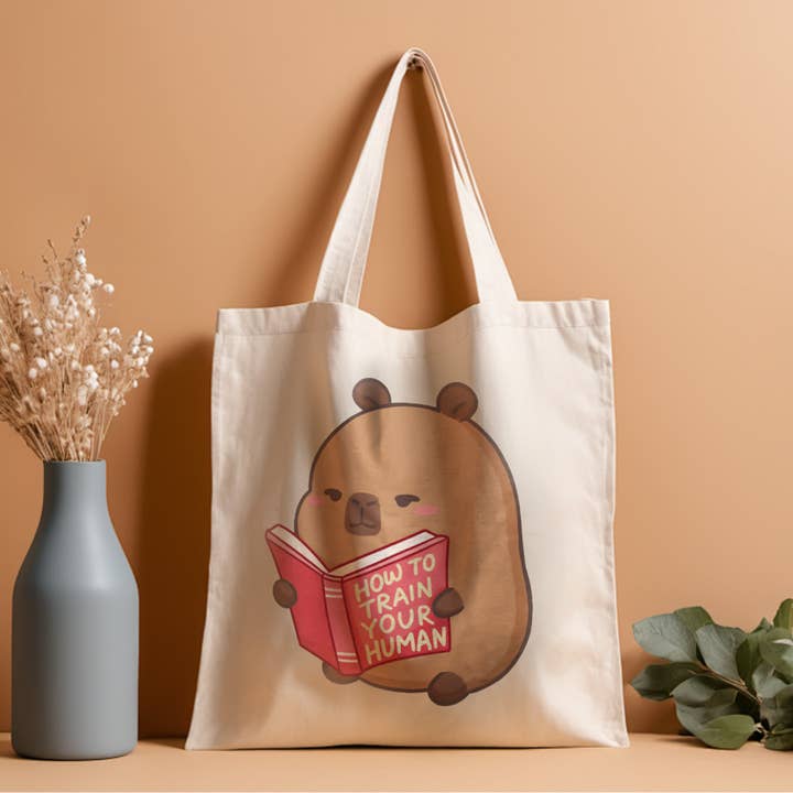 CapyFun - Wholesale Tote Bag - Women's - Capybara Canvas Tote Bag One Bag Two Designs6
