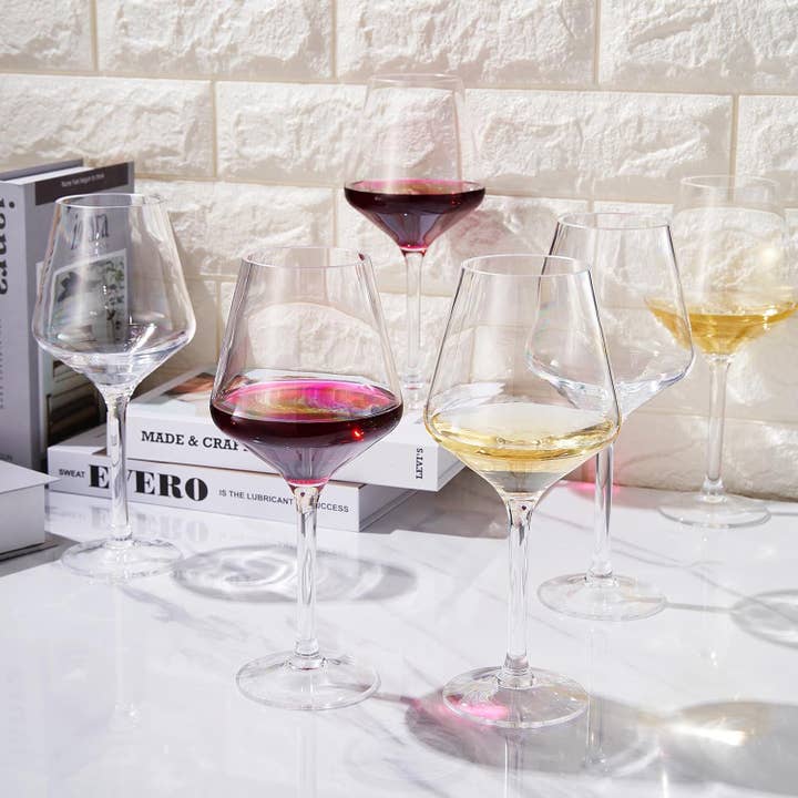 The Wine Savant / Khen Glassware - Wholesale Wine Glass - Unbreakable Stemmed Tritan Wine Glasses Set of 87