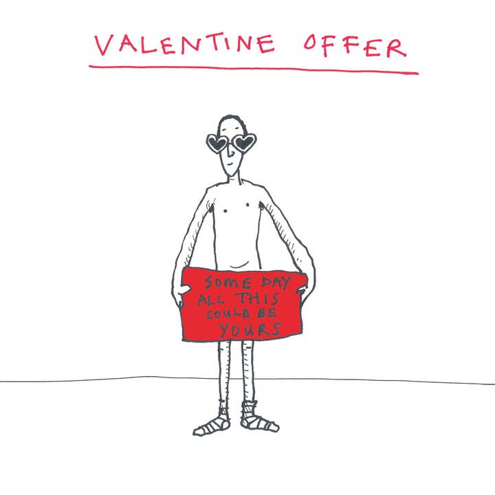 'Valentine Offer' Greetings Card , FP443 for wholesale by Poet and Painter