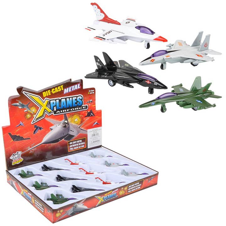4" Diecast Pull Back Fighter Jet for wholesale by The Toy Network