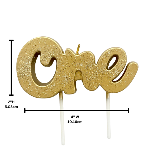 Sweet Wishes Candle Co. - Vente Bougies pour gâteau - Chandelle gâteau d’anniversaire « ONE » pour premier anniversaire5