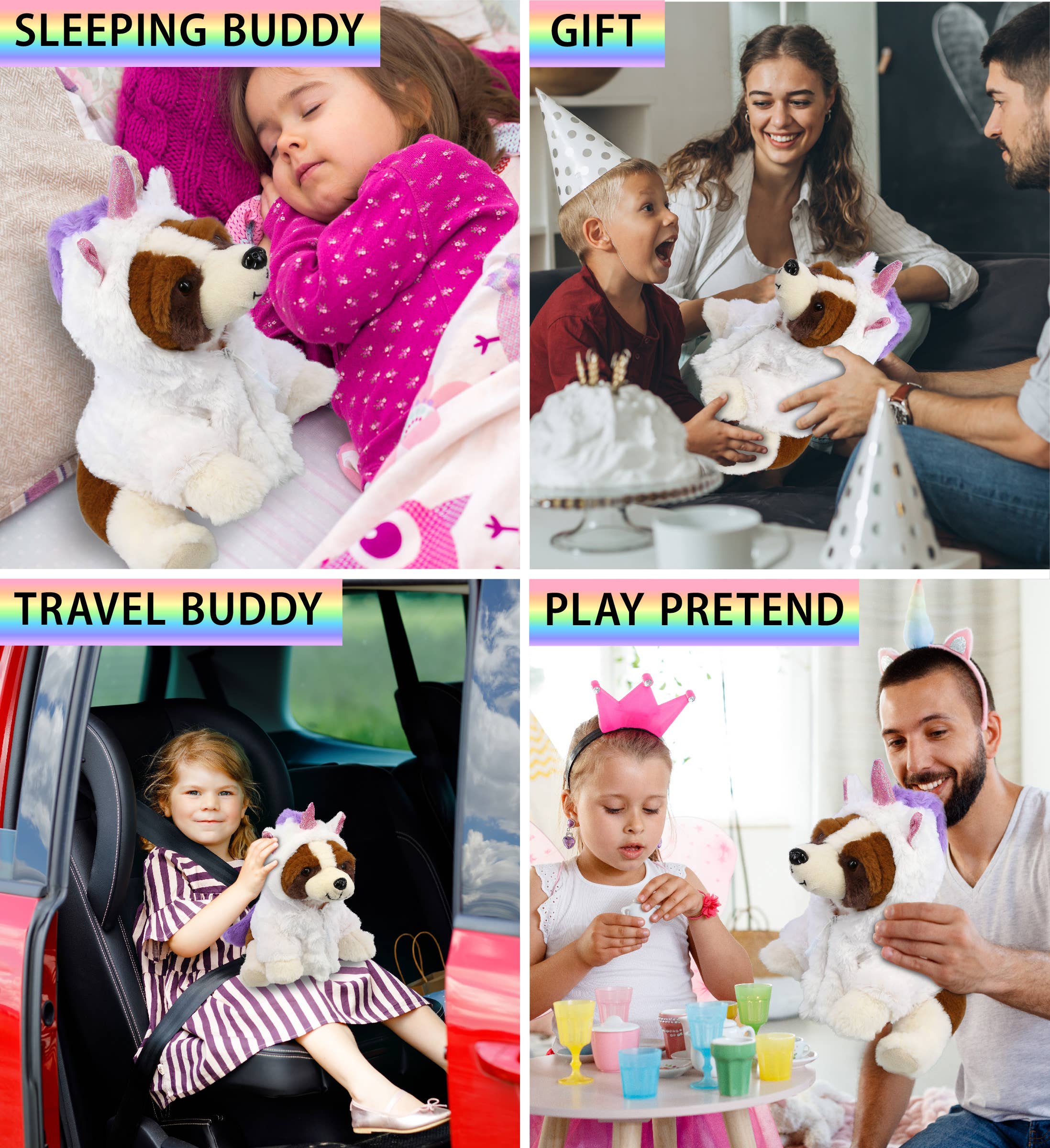 Cota Global - Wholesale Knuffels - Kinderen en baby - Pluchen Eenhoorn - Super Zacht Pluche - Sint-Bernard Hond3