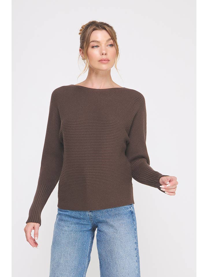 Allie Rose - Wholesale Knit Sweater - Women's - Soft Ribbed Fine Gauge Pullover Dolman