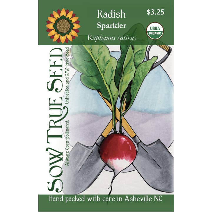 Sow True Seed - Wholesale Plant Seeds - Radish Seeds - Sparkler, ORGANIC1