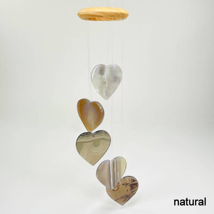 Rock Paradise - Wholesale Wind Chime - Agate Heart Crystal Wind Chimes