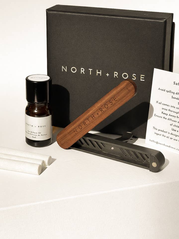 Blush | Car Air Freshener Diffuser Set | Wood Vent Clip for wholesale by North + Rose