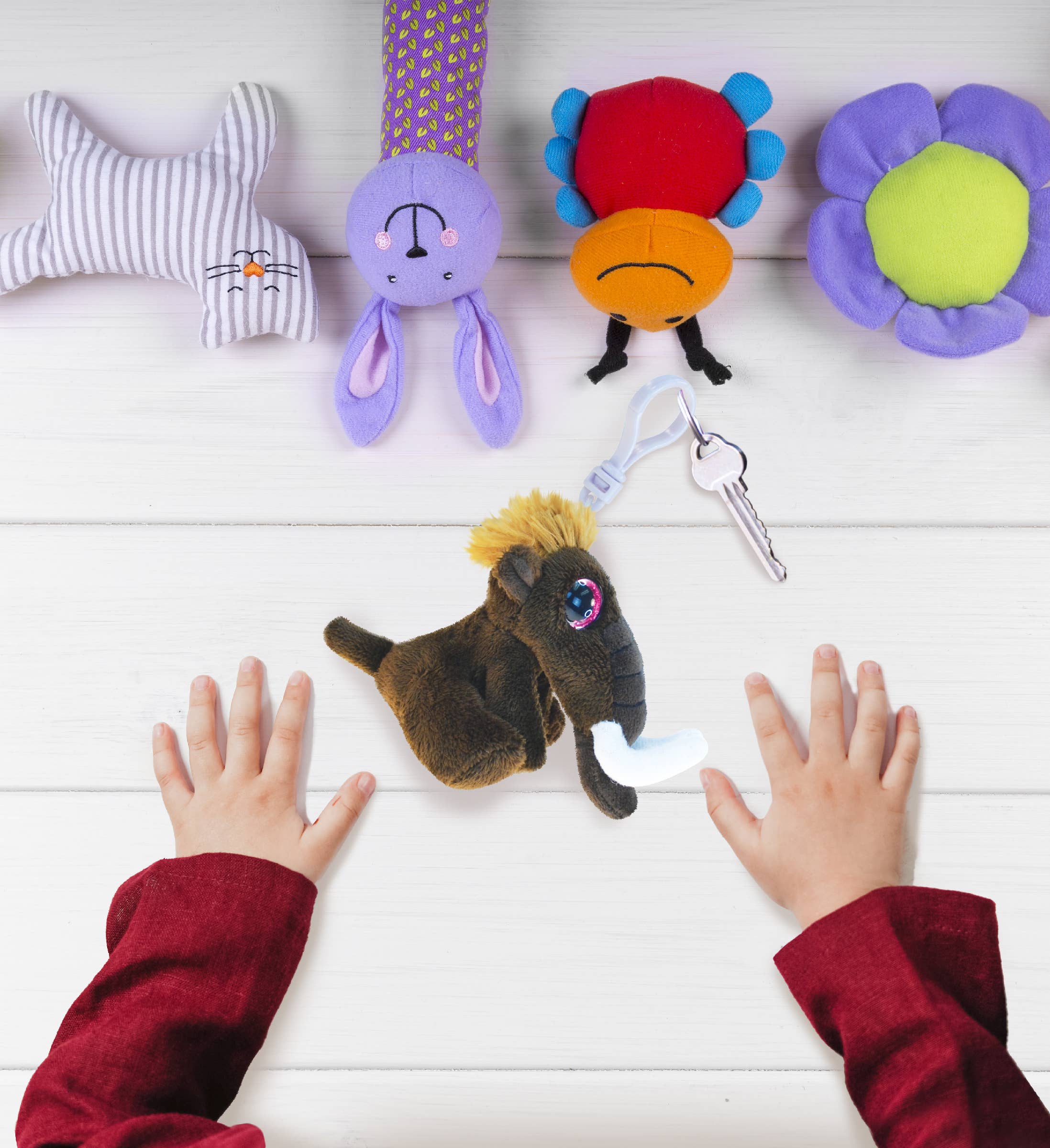 Cota Global – Engroshandel Plyslegetøj - Børn og baby – Stor Øje Nøglering - Mammut5