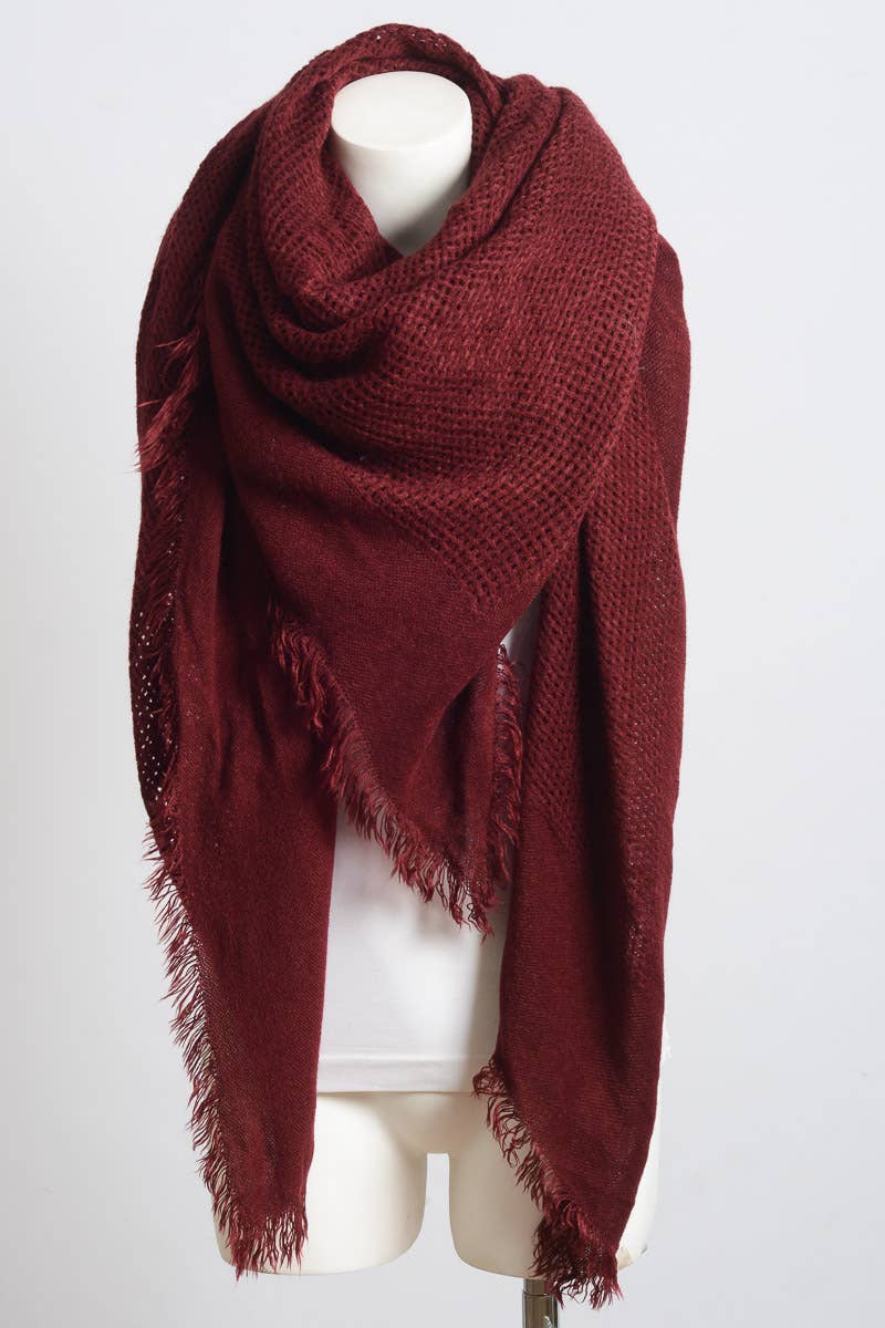 Leto Accessories - Venta al por mayor Bufanda - Mujer - Bufanda cuadrada de tejido abierto en 5 colores - estilo acogedor y chic1