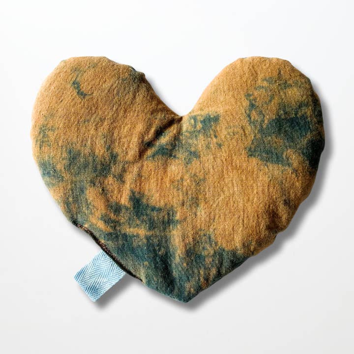 The Materials Design Co. - Wholesale Spa/Therapy Pillow - Heart Eye Pillow - Botanically Dyed - Earth - Nature Colors0