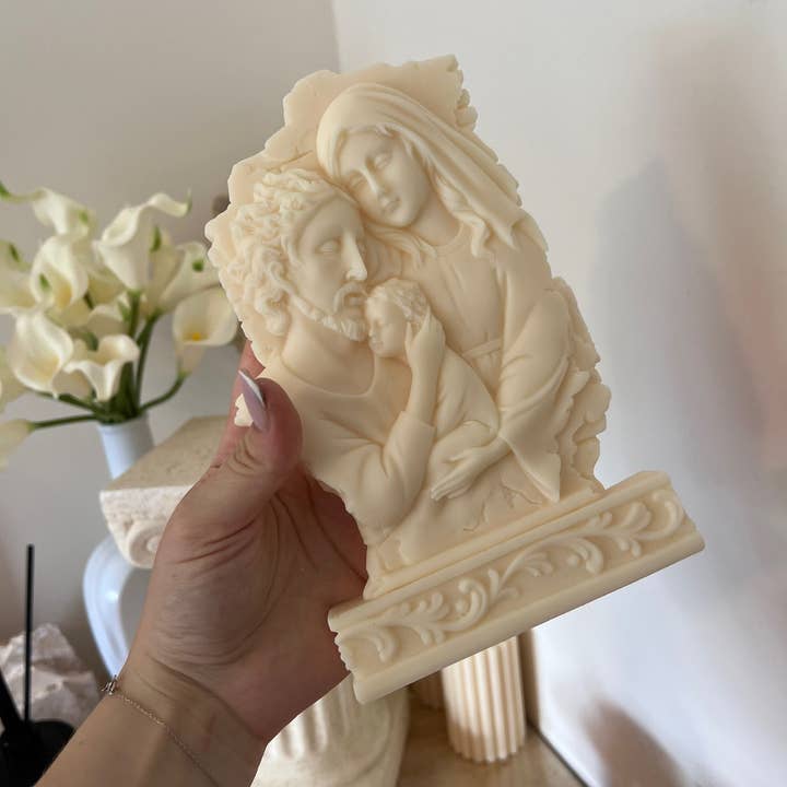 Agaboo Candle - Wholesale Novelty candle - Catholic Holy Family Candle 8x5x1in - Religion4