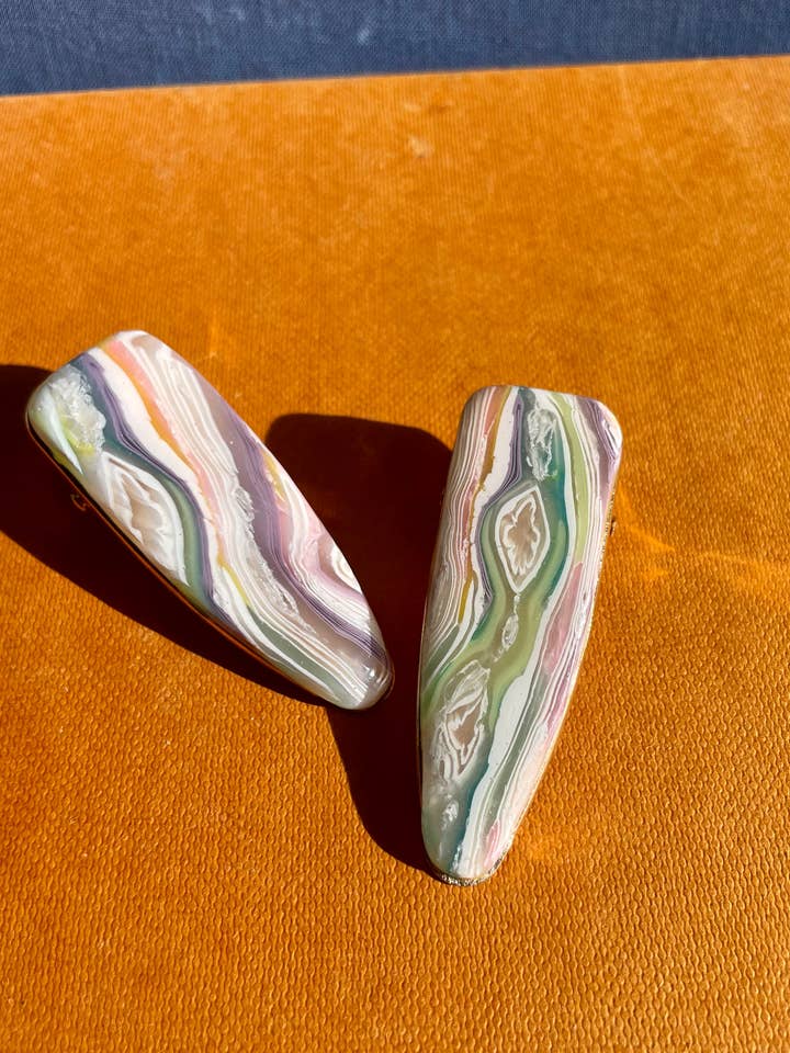 Rainbow kvarts hårklämma för wholesale av She makes clay