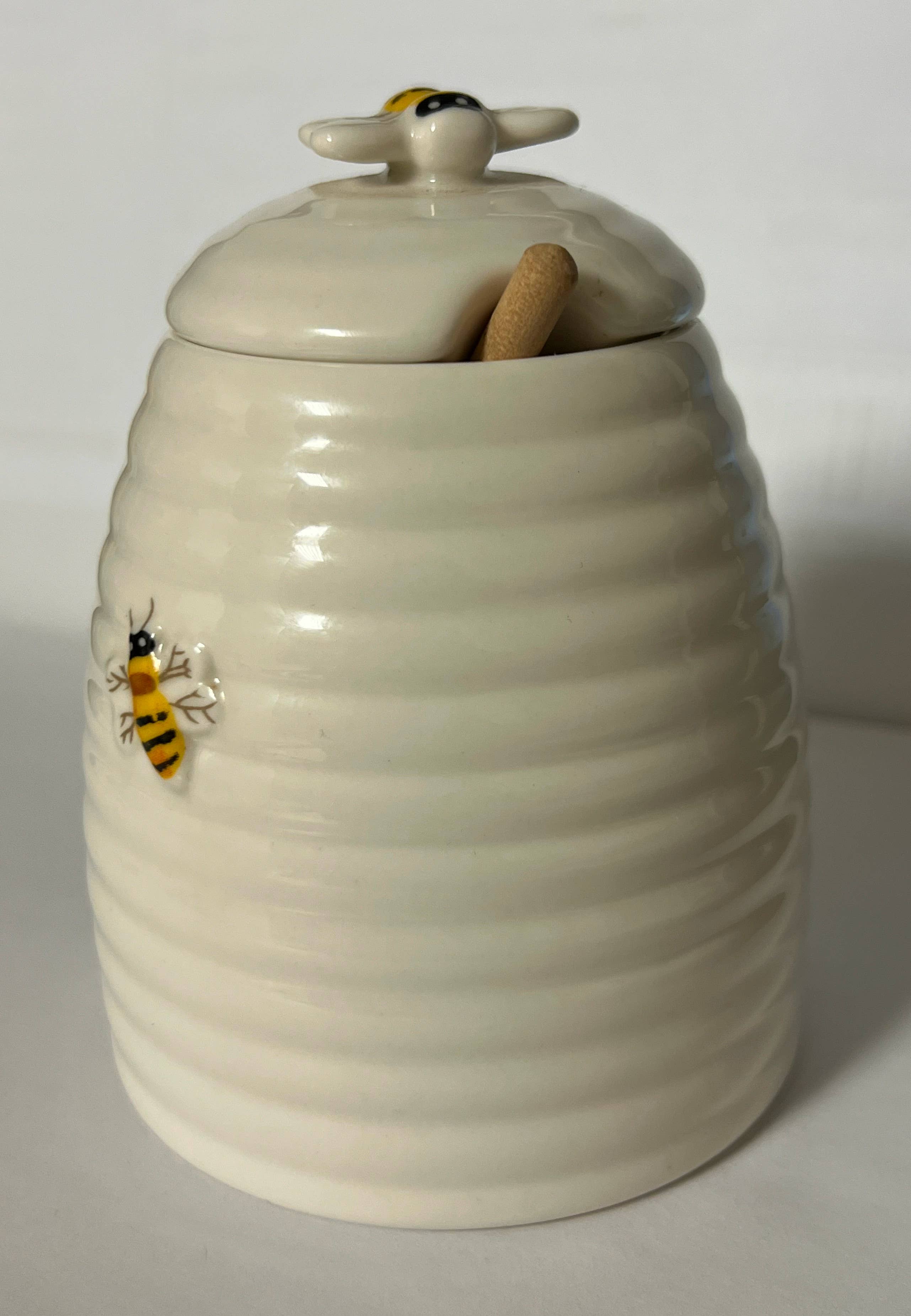 JBK Pottery - Wholesale Honey Pot - Beehive Honey Pot - 3.5" x 4.5"1