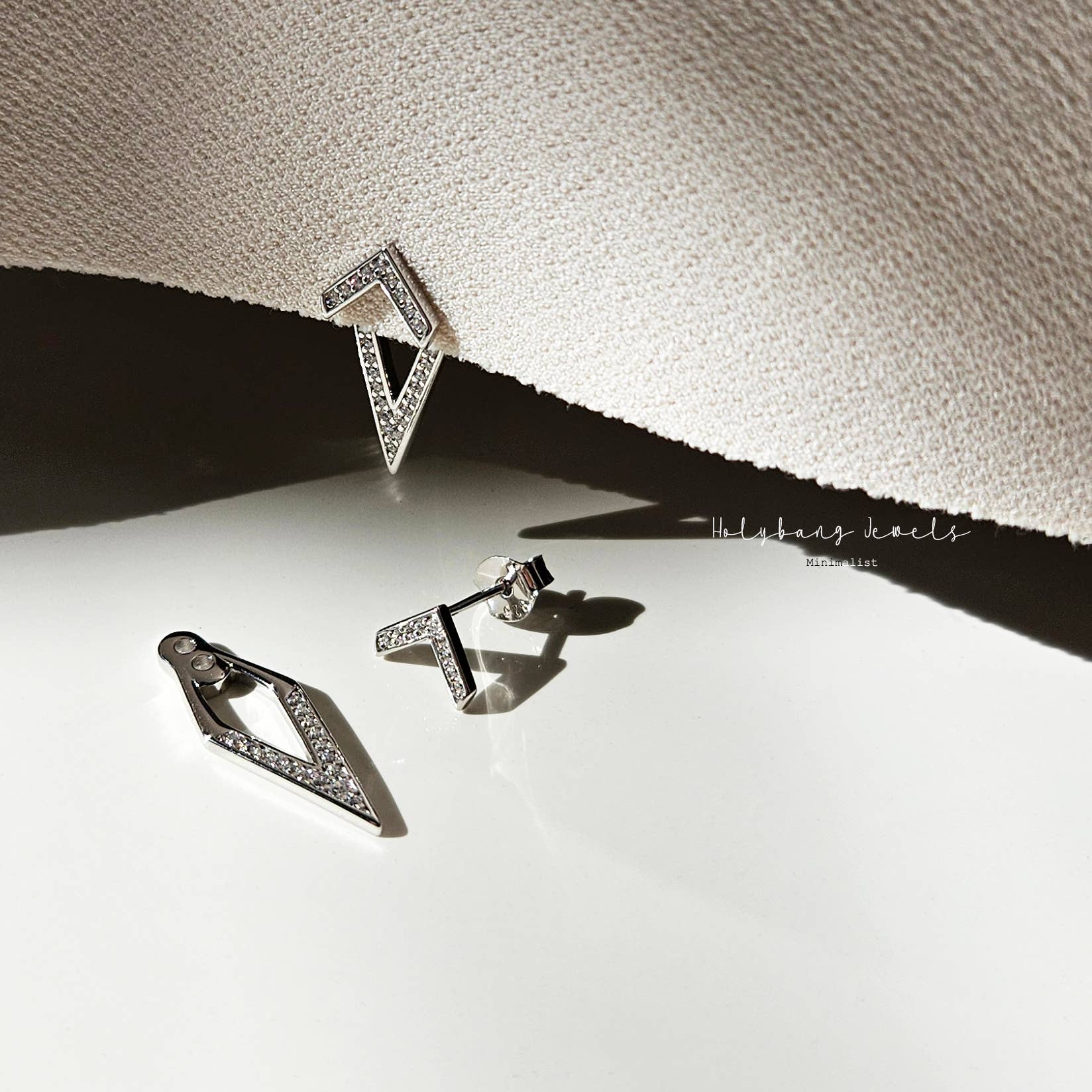 HolyBang Jewels - Wholesale Ear Jackets/Climbers - CHEVRON EAR JACKETS - E-S10742