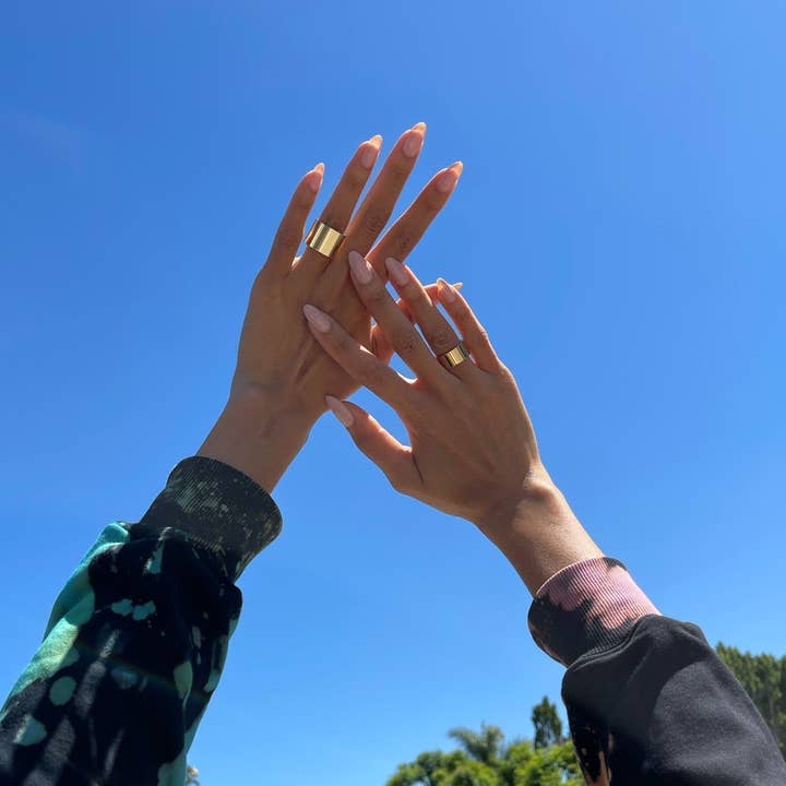 Eklexic - Vente Anneau/bague à empiler - Anneau Plat Épais8