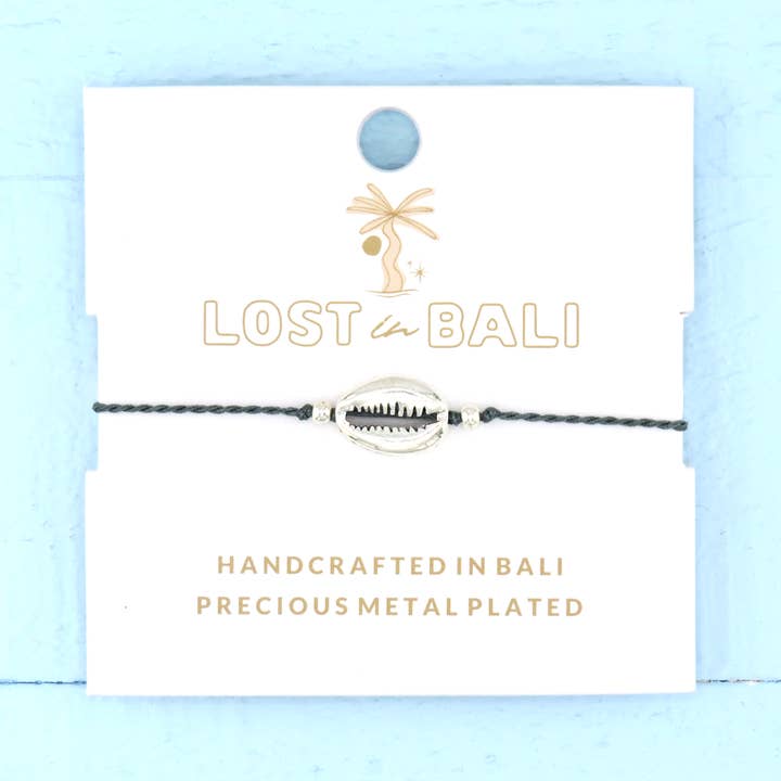 Glänsande Skal Jeans Silverarmband för wholesale av Lost in Bali